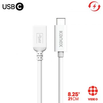 Adapter Kanex USB-C v USB 21 cm (bel)