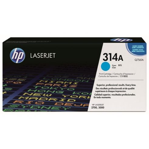 HP colorsphere cyan toner, original Q7561A