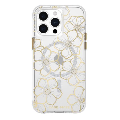 Case-Mate Floral Gems MagSafe - ovitek za iPhone 15 Pro Max (zlat)