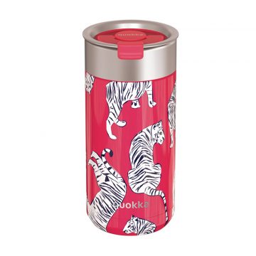   Quokka Boost Coffee Tumbler - Termo skodelica iz nerjavečega jekla z zvarkom 400 ml (Tigers)