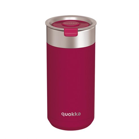 Quokka Boost Coffee Tumbler - Termo skodelica iz nerjavečega jekla z kuhalnikom 400 ml (Maroon)