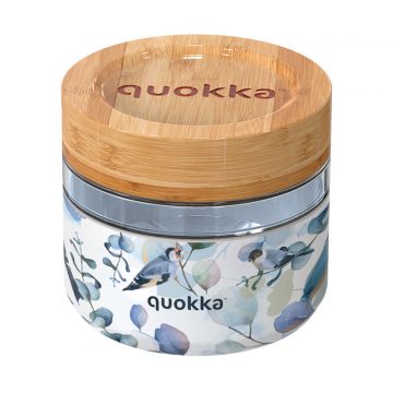   Quokka Deli Food Jar - Steklena posoda za hrano / škatla za malico 500 ml (Blue Nature)