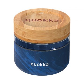   Quokka Deli Food Jar - Steklena posoda za hrano / škatla za malico 500 ml (Wood Grain)