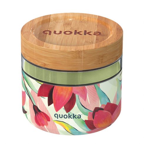 Quokka Deli Food Jar - Steklena posoda za hrano / škatla za malico 820 ml (Spring)