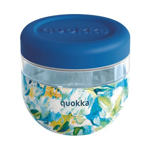 Quokka Bubble Food Jar - Plastična posoda za hrano / škatla za malico 770 ml (Blue Peonies)