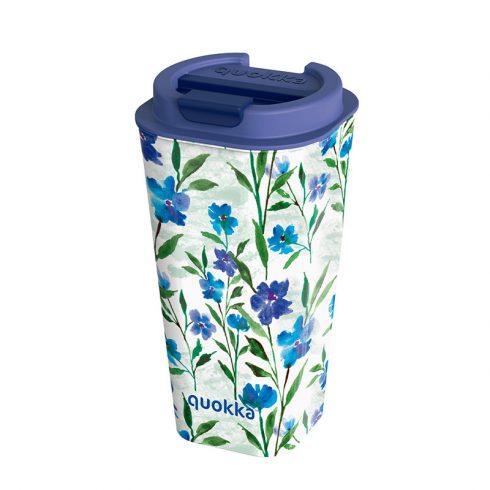 Quokka Vaso Cafe Doble Pared - Plastična skodelica z dvojnimi stenami 450 ml (Ditsy Bloom)