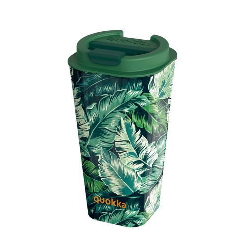 Quokka Vaso Cafe Doble Pared - Plastična skodelica z dvojnimi stenami 450 ml (Jungle)