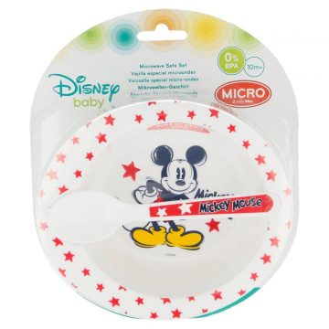   Mickey Mouse - set za mikrovalovno pečico (posoda + čajna žlička)