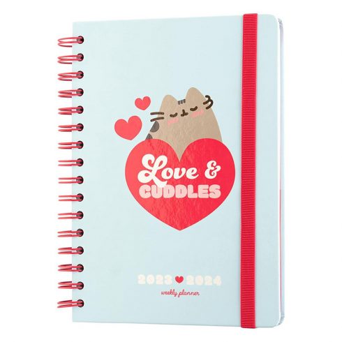 Pusheen - Tedenski koledar / planer 2023/2024 iz kolekcije Purrfect Love (14,8 x 21 cm)