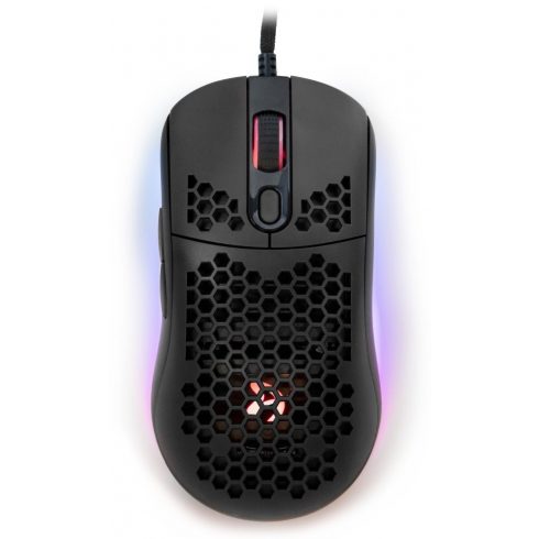 AROZZI gaming miška FAVO Ultra Light Black/ žična/ 16.000 dpi/ USB/ 7 gumbov/ RGB/ črna