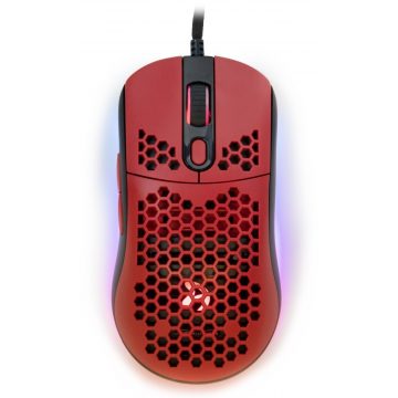   AROZZI gaming miška FAVO Ultra Light Black-Red/ žična/ 16.000 dpi/ USB/ 7 gumbov/ RGB/ črno-rdeča