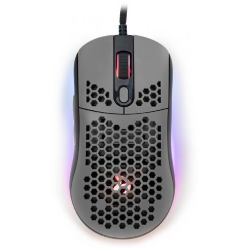 AROZZI gaming miška FAVO Ultra Light Black-Grey/ žična/ 16.000 dpi/ USB/ 7 gumbov/ RGB/ črno-siva