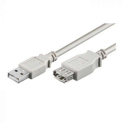 PremiumCord podaljšek USB2.0 AA (AM/AF)/ 5m/ siv