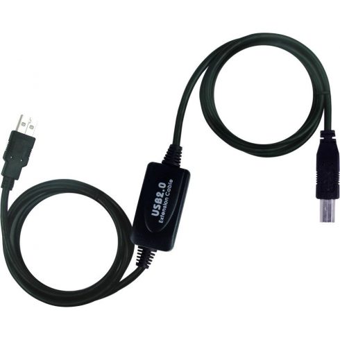 PremiumCord USB 2.0 repetitor in priključni kabel (A/MB/M)/ 10m/ črn