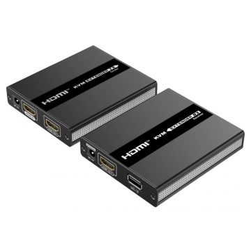   PremiumCord HDMI KVM podaljšek z USB do 60 m prek enega kabla Cat5/6, brez zamude