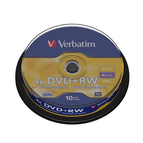 VERBATIM DVD+RW 4,7 GB/ 4x/ 10 pak./ vreteno