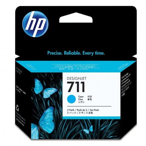 HP kartuša s črnilom 711 cyan CZ134A original 3-pack