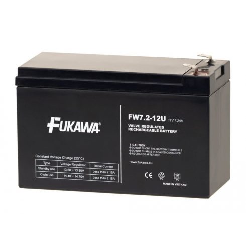 Svinčena baterija FUKAWA FW 7.2-12 F2U za UPS APC/ AEG/ EATON/ Powerware/ 12V/ 7.2 Ah/ življenjska doba 5 let/ Faston F2-6.3mm