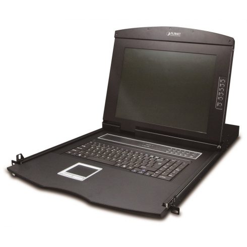 Planet IKVM-210-08M, KVM konzola z IP dostopom, LCD 17", nadzor 8x PC, PS2/USB, 1U/19"