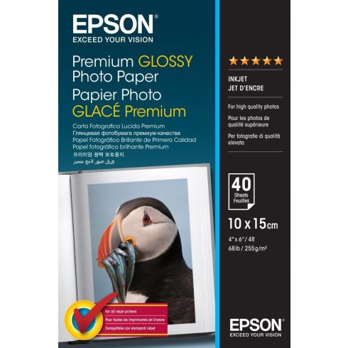 Foto papir EPSON C13S042153/ 10x15 / Premium Glossy/ 40 kos