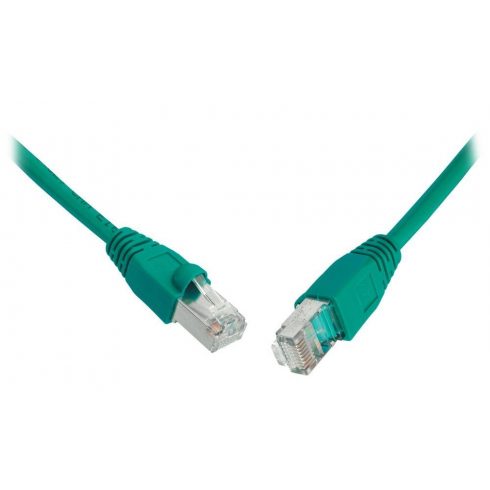 Solarix Patch kabel CAT5E SFTP PVC 5m zelen, odporen na udarce C5E-315GR-5MB