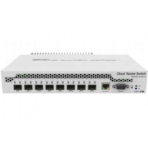 MikroTik Cloud Router Switch CRS309, 8x SFP+, 1x Gbit LAN, pasivno hlajenje, SwOS, ROS