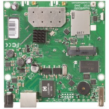   MikroTik RouterBOARD RB912UAG-2HPnD, 64MB, 802.11b/g/n, L4, 2xMMCX, 1xGLAN, miniPCIe, L4