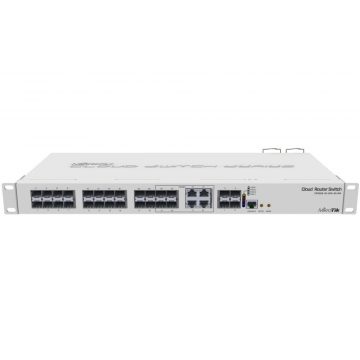   MikroTik Cloud Router Switch CRS328-4C-20S-4S+RM, 800MHz CPU, 512MB RAM, 20x SFP, 4x SFP+, 4x LAN combo, vklj. L5