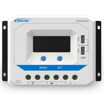   EPEVER VS1024AU solarni PWM krmilnik 12/24 V, 10 A, USB, vhod 50V (VS1024AU)