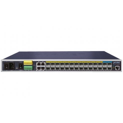 Industrijsko L3 stikalo Planet IGS-6325-20S4C4X, 4x1Gb, 10x1Gb + 4x2.5Gb SFP, 4x10Gb SFP+, 48-56VDC, -40~75°C, IP30, brez ventilatorja