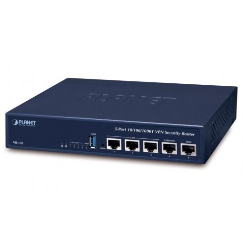 Planet VR-100 usmerjevalnik/požarni zid VPN/VLAN/QoS, 2xWAN(SD-WAN), 3xLAN