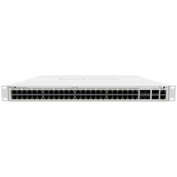   MikroTik CRS354-48P-4S+2Q+RM, 48x GbE PoE/PoE+, 4x 10 Gbps SFP+, 2x 40 Gbps QSFP+, 1x PSU, 1U, L5 (PoE proračun 800W)