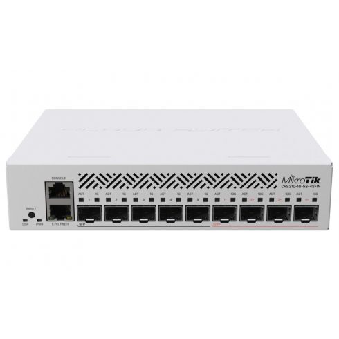 MikroTik Cloud Router Switch CRS310-1G-5S-4S+IN, 800MHz CPU, 256MB RAM, 5xSFP, 4xSFP+, 1x LAN Gbit, LCD, vklj. licenca L5