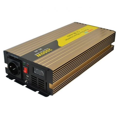 ROGERELE Sinusni napetostni pretvornik REP2000-12, 2000W, 12V, USB priključek