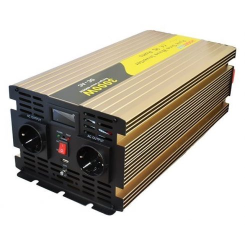 ROGERELE Sinusni napetostni pretvornik REP3000-24, 3000W, 24V, USB priključek