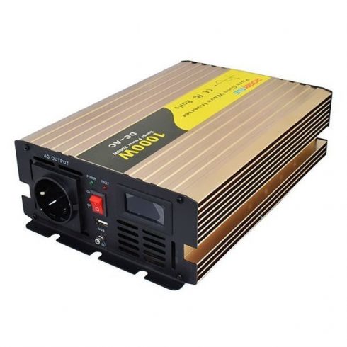 ROGERELE Sinusni napetostni pretvornik REP1000-12, 1000W, 12V, USB priključek