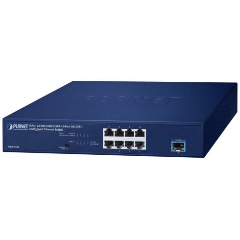 Planet switch 8x1Gb/2,5Gb + 1xSFP+ 10Gb, VLAN, brez ventilatorja