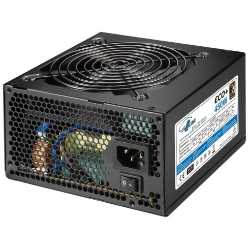 EUROCASE napajalnik Eco+ 450W / 80+BRONZE / 12cm ventilator / PFC ATX 20/24pin / 6x SATA