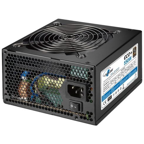 EUROCASE napajalnik Eco+ 550W / 80+BRONZE / 12cm ventilator / PFC ATX 20/24pin / 6x SATA