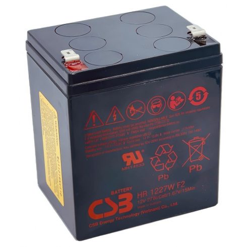 CSB Pb rezervna baterija HR1227W F2, 12V, 6,5Ah