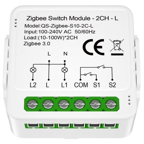 IMMAX NEO SMART krmilnik (L) V8 2-gumb Zigbee 3.0, TUYA