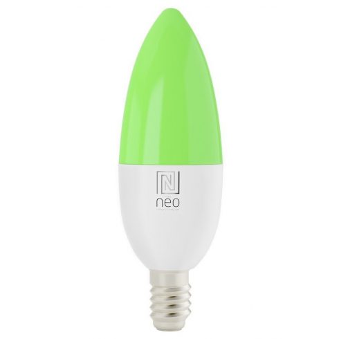 IMMAX NEO SMART LED žarnica E14 6W RGB+CCT barvno bela, zatemnitev, Wi-Fi, TUYA