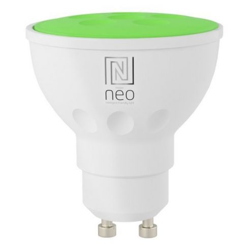 IMMAX NEO SMART LED žarnica GU10 6W RGB+CCT barvno bela, zatemnitev, Wi-Fi, TUYA