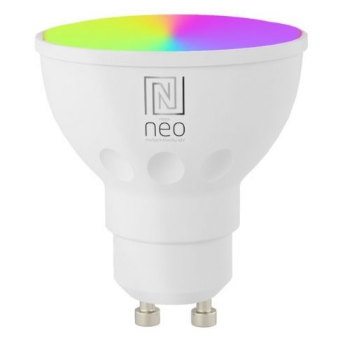 IMMAX NEO SMART LED sijalka GU10 4,8W RGB+CCT barvno bela, zatemnitvena, Zigbee, TUYA