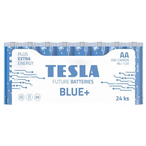 TESLA BLUE+ Zinc Carbon AA baterija (R06, svinčnik, folija) 24 kosov