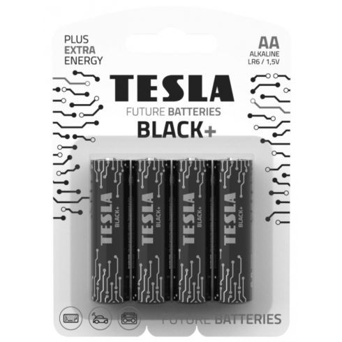 TESLA BLACK+ AA alkalna baterija (LR06, svinčnik, pretisni omot) 4 kos