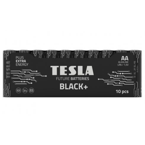 TESLA BLACK+ AA alkalna baterija (LR06, svinčnik, folija) 10 kosov