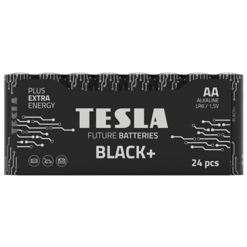 TESLA BLACK+ AA alkalna baterija (LR06, svinčnik, folija) 24 kosov