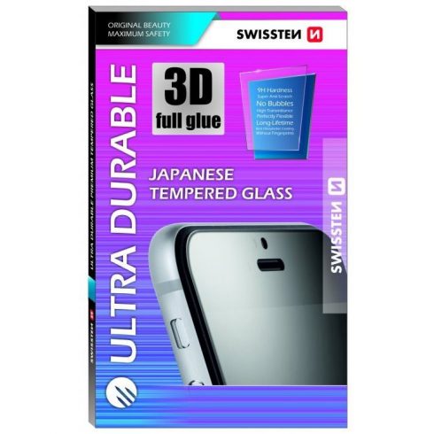 Ultra Durable 3D FullGlue steklo Swissten za iPhone 7/8 črno