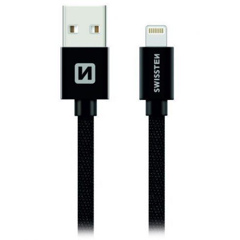 Swissten Data Cable Textile Usb / Lightning Mfi 1.2 M Black